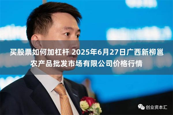 买股票如何加杠杆 2025年6月27日广西新柳邕农产品批发市场有限公司价格行情