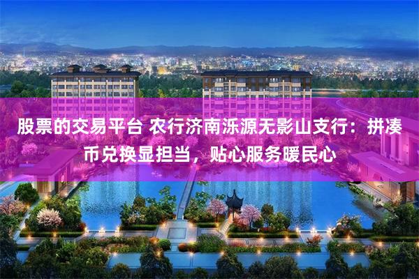 股票的交易平台 农行济南泺源无影山支行：拼凑币兑换显担当，贴心服务暖民心