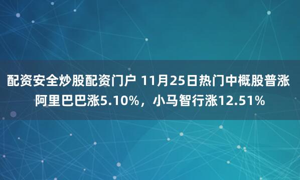 配资安全炒股配资门户 11月25日热门中概股普涨 阿里巴巴涨5.10%，小马智行涨12.51%