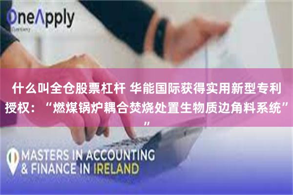 什么叫全仓股票杠杆 华能国际获得实用新型专利授权：“燃煤锅炉耦合焚烧处置生物质边角料系统”